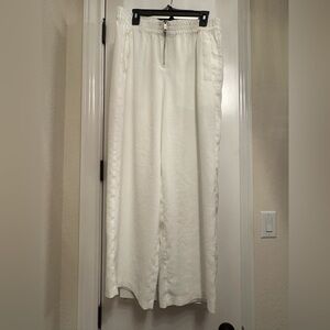 DKNY White Wide-Leg Pants – Size L